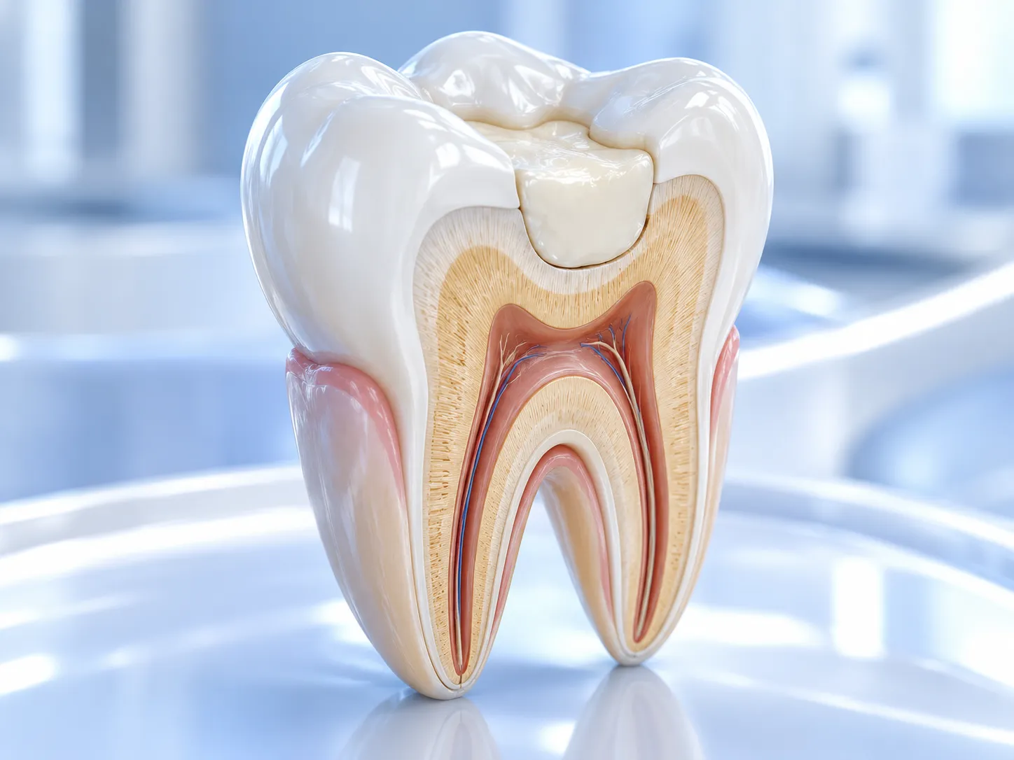 Diş dolguları hakkında temsili 3B dental illüstrasyon; gerçek hasta veya tedavi sonucu fotoğrafı değildir.