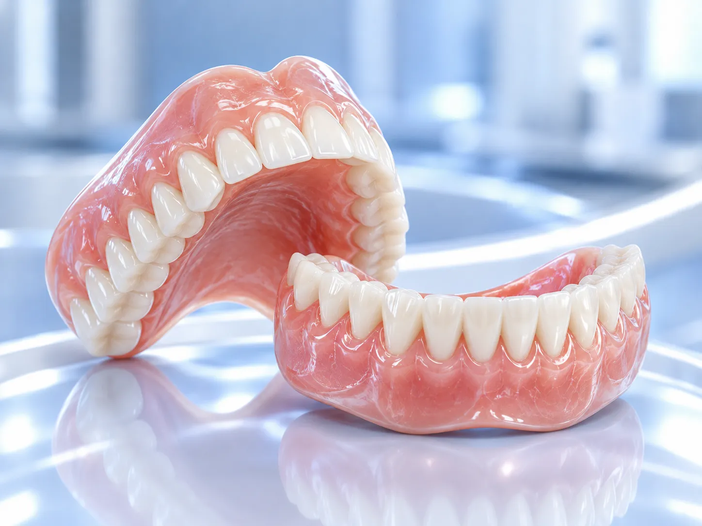 Diş protezleri hakkında temsili 3B dental illüstrasyon; gerçek hasta veya tedavi sonucu fotoğrafı değildir.